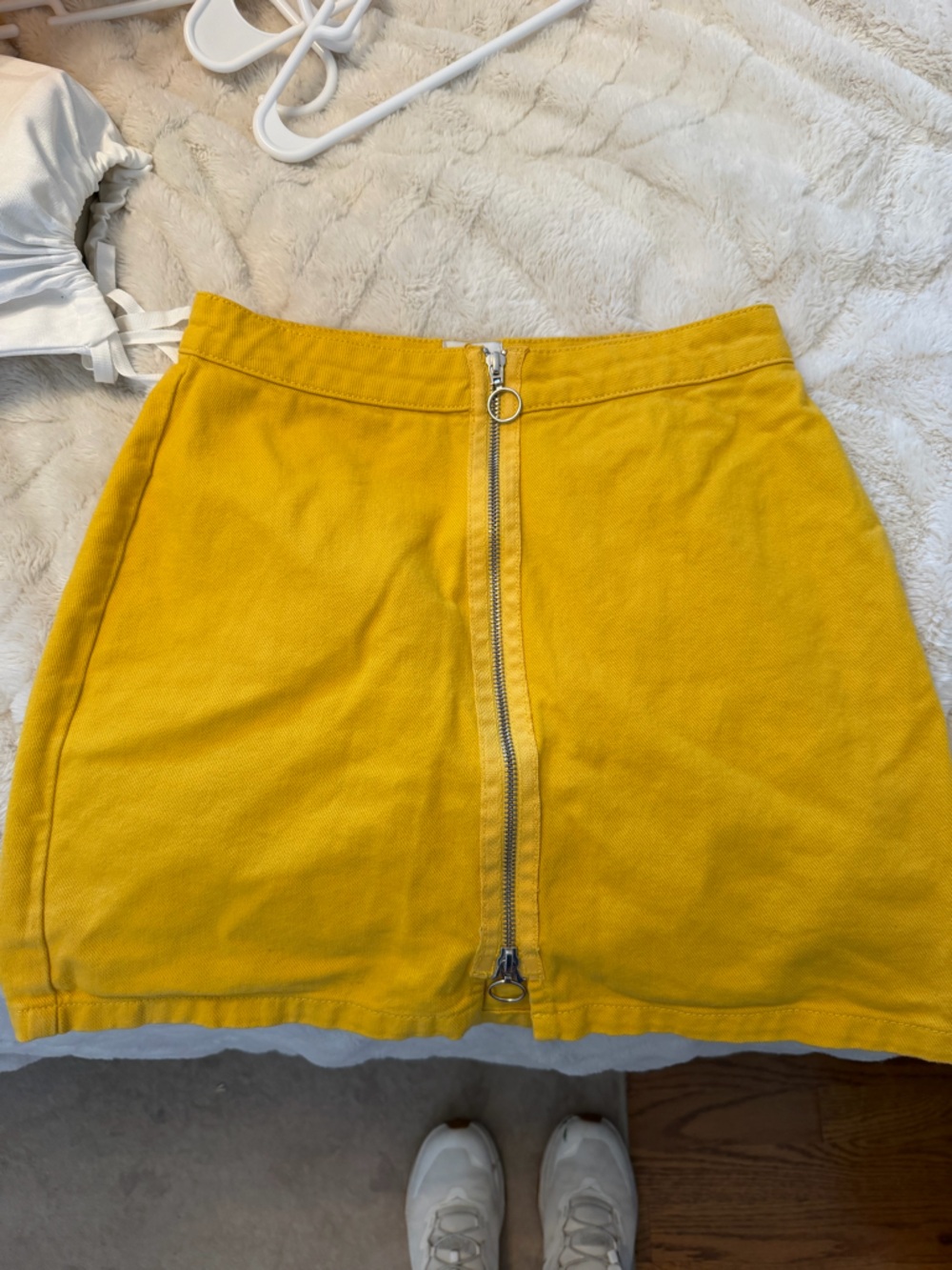 BDG Bright Yellow Zip-Front Skirt